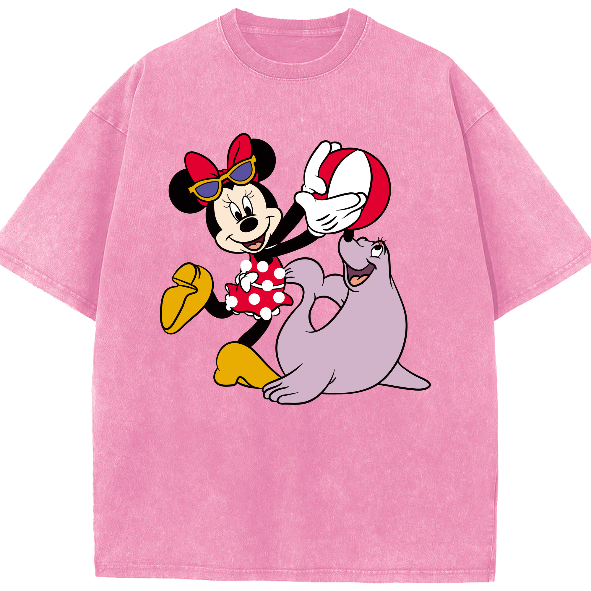 （画像用） ミッキーマウス Mickey Mouse 綿100% ヴィンテージ風 半袖Tシャツ（フロントプリント）